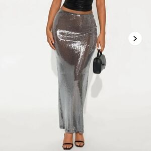 Bodycon Maxi Sequin Skirt